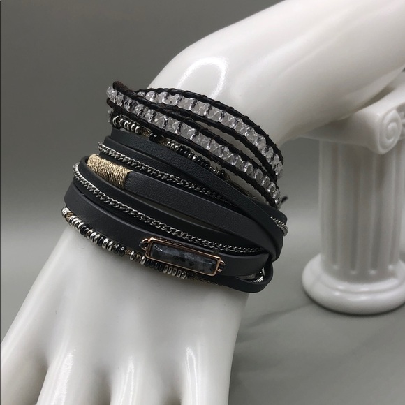 Stella & Dot Jewelry - Stella and dot long wrap bracelet + Bella Ryann long wrap crystal bracelet